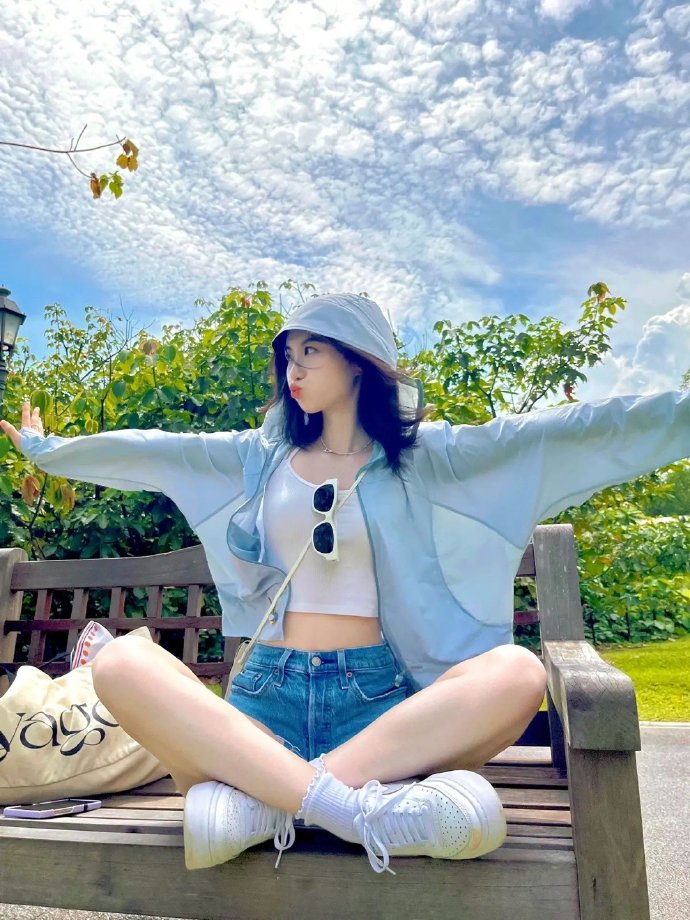 根据我早上观察，这个公园里我最美！  牧清清 02 杭州